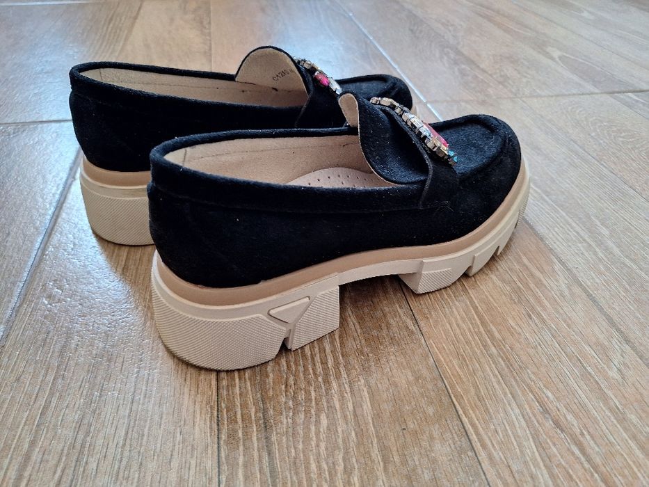 Мокасини естествена кожа