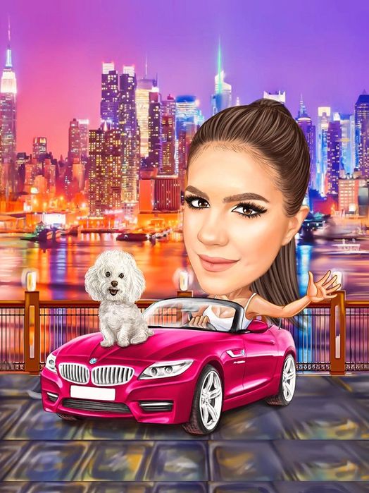 Карикатура по снимка – оригинален подарък за 8 март