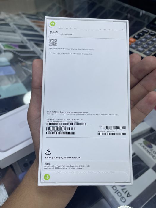 Iphone 17 Air 1tb sky blue