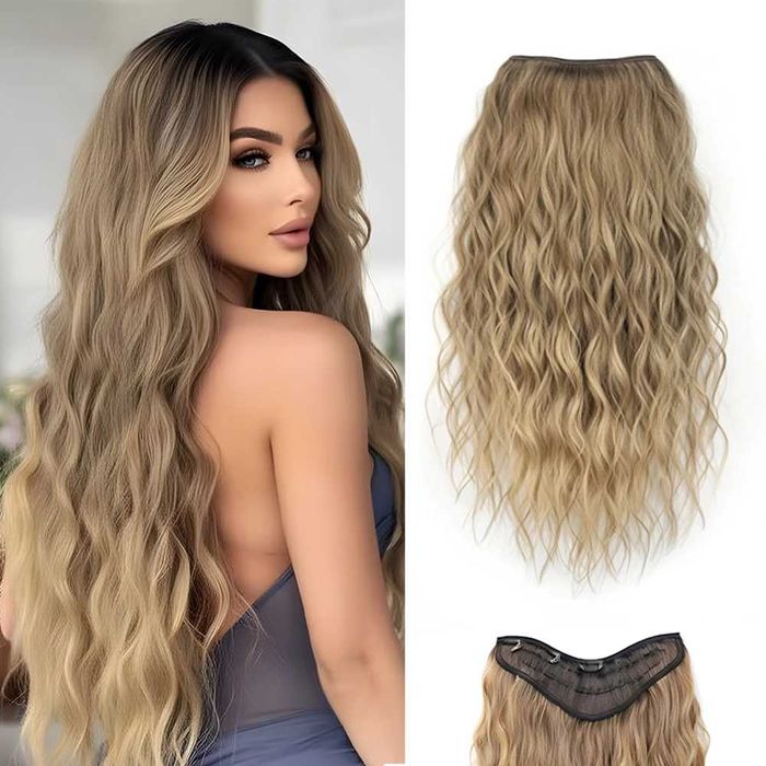 Къдрав екстеншън с клипс / треса / треса с клипси / Удължение за Коса