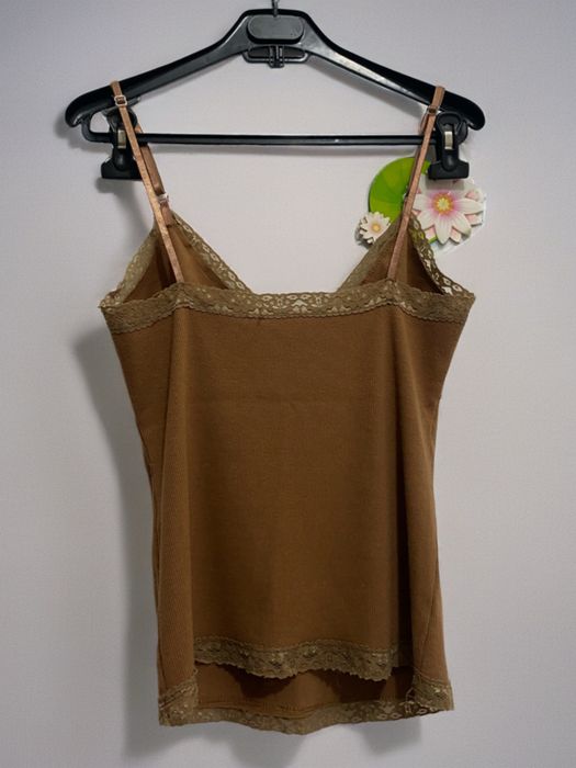 Top Tip Corset - Foglie Rosse Maro Dantelă