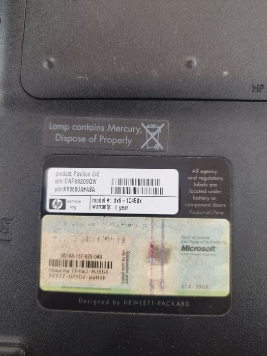 Продам ноутбук HP Pavilion dv6