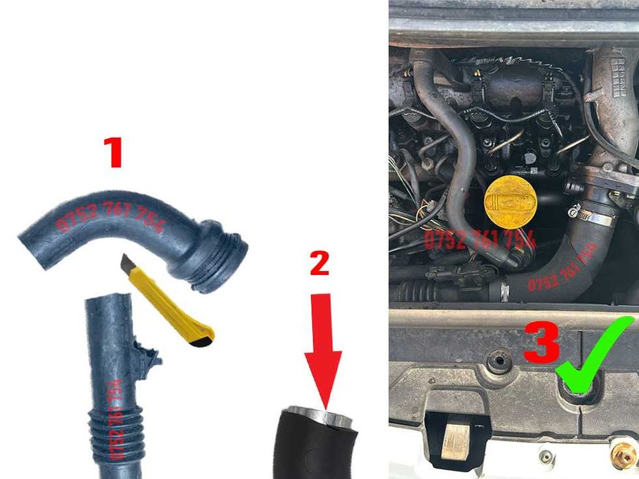 8200363471 Furtun Intercooler Megane 2 1.9 DCI Scenic (Kit Reparatie)