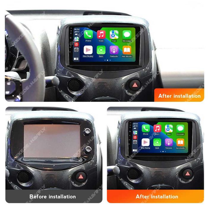 Navigatie Android 14 C1 TOYOTA AYGO PEUGEOT 107 2014+ 1/8 Gb CAMERA