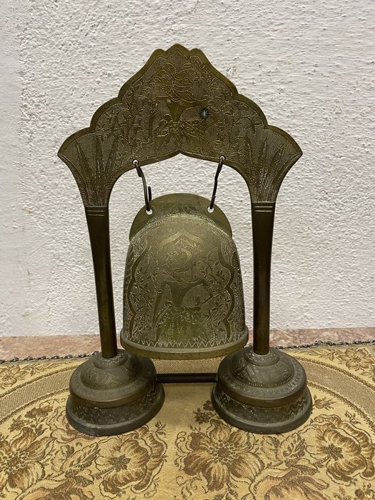 Настолен гонг от  масивен месинг от индия буда будизъм шива азия