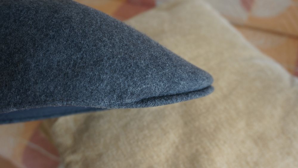 KANGOL Шапка  Вълнена плоска шапка безшевна  Тъмносива S