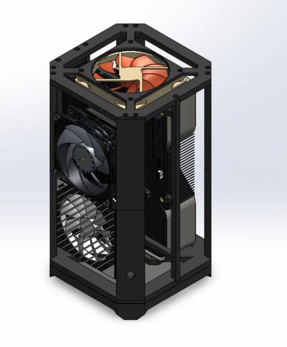 Carcasă PC Open Frame Verticală – Mini-ITX