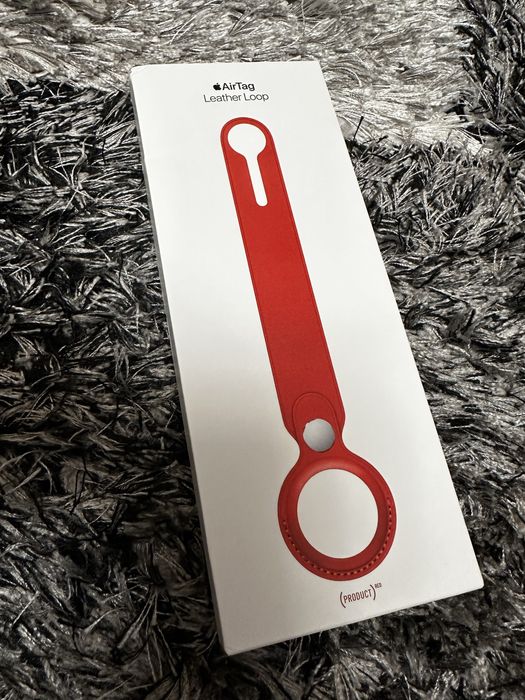 MKOV3ZM/A AirTag Leather Loop Red