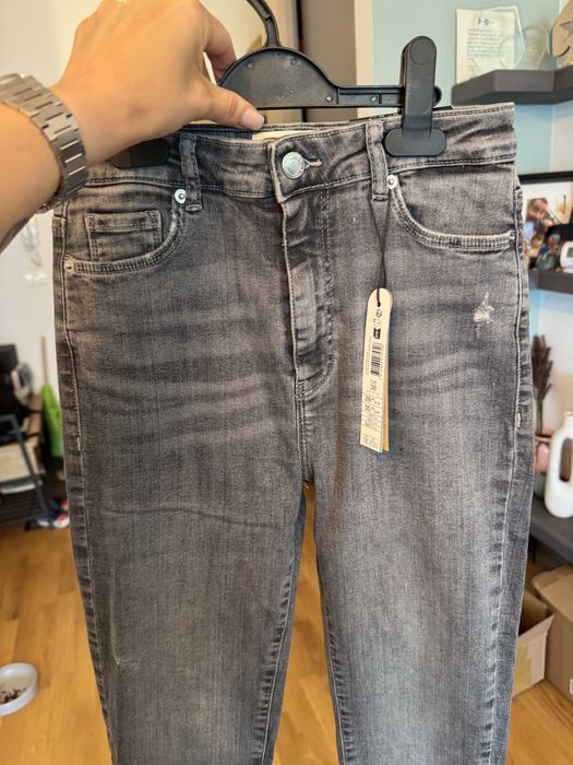 Blugi TW skinny cu talie inalta