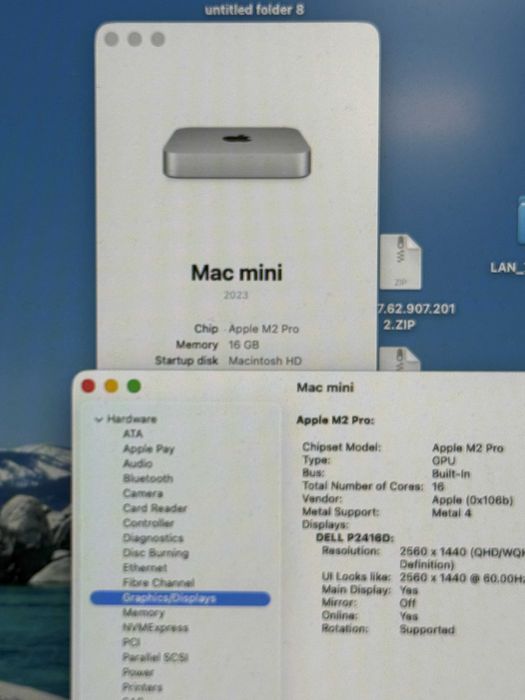 Apple Mac Mini M2`10 CPU/16 GPU/16GB RAM/512GB SSD