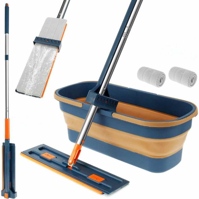 Комплект моп с 360° въртене и сгъваема кофа