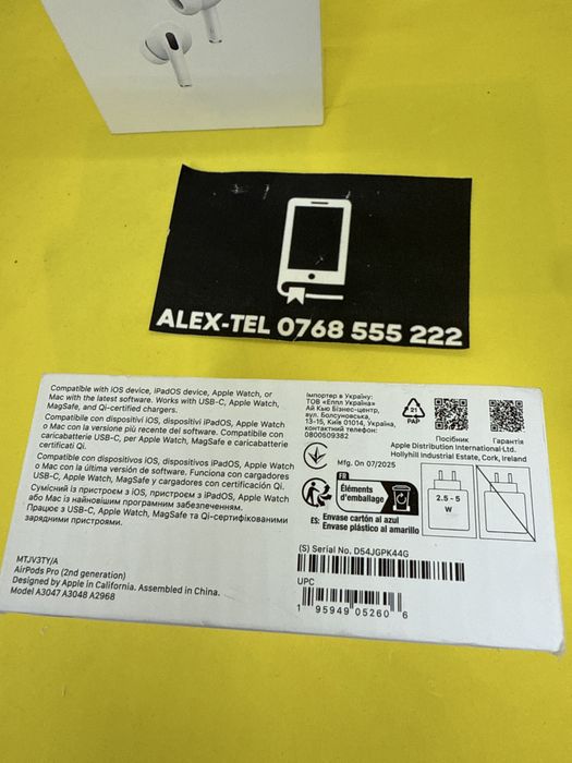 Alex-TEL® Apple AirPods Pro 2 Sigilat Nou Original