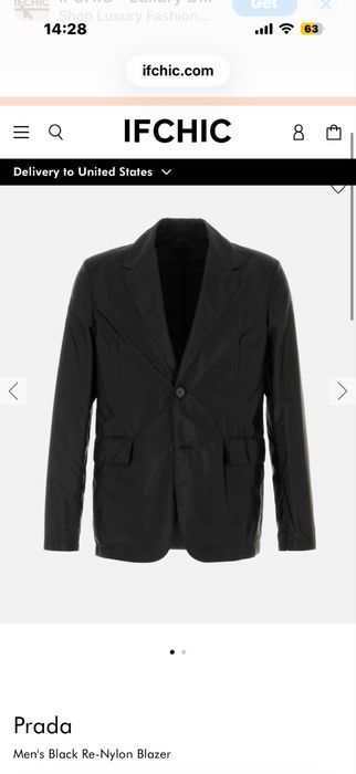 Prada re-nylon blazer сив,275€
