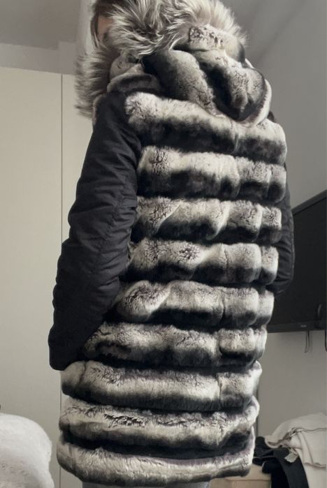 Geaca canadiana cu blana de chinchilla