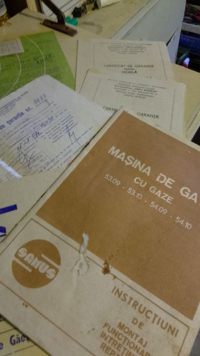Broșuri și chitanțe garanții anii '60s-'70s