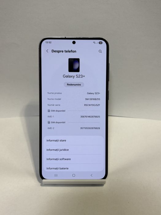 MDM vinde: Samsung S23 Plus, 512GB, Phantom Black.