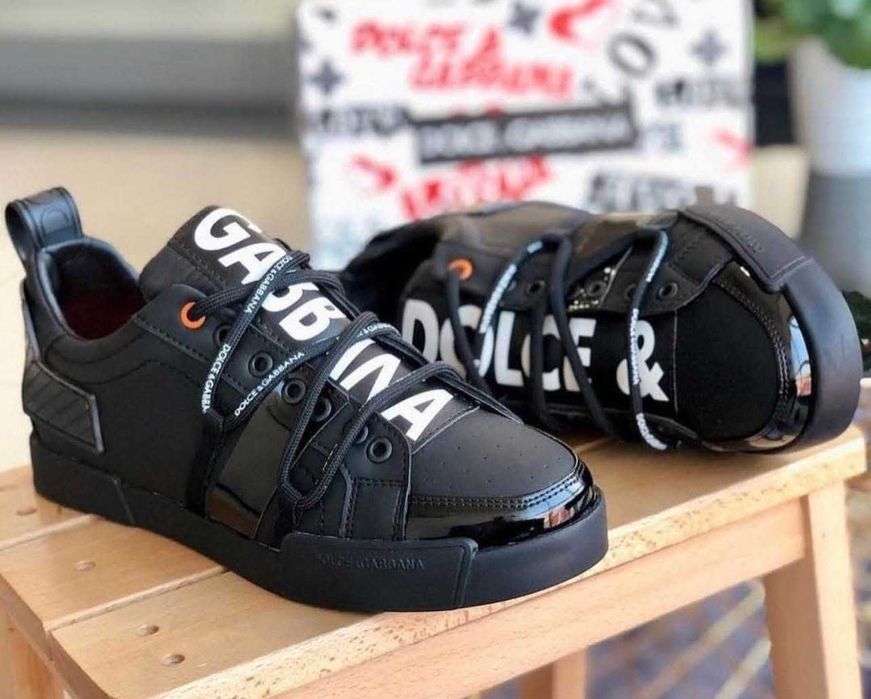 >- Calitate Premium -< Sneakers low top - adidași - pantofi casual-elegant bărbați Dolce & Gabbana Portofino trend vara 2026