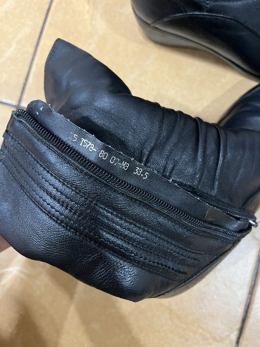 Сапоги кожанные зима