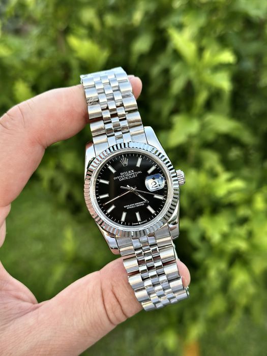 rolex datejust black dial 36,mm lady