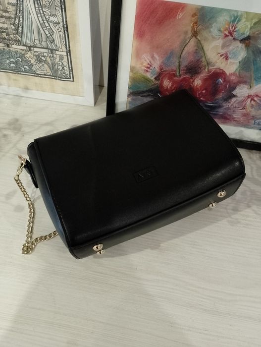 Бутикова оригинална дамска чанта с дълга дръжка на Арт естествена кожс