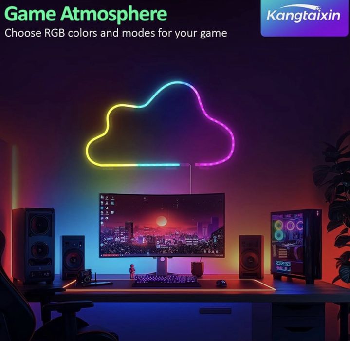 Bandă LED Neon 2 m RGB cu Control prin Aplicație