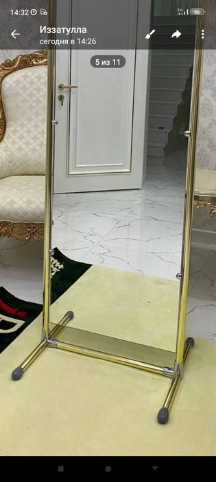 Зеркало для прихожей на стойках. Ойна. Тошойна. Тош ойна