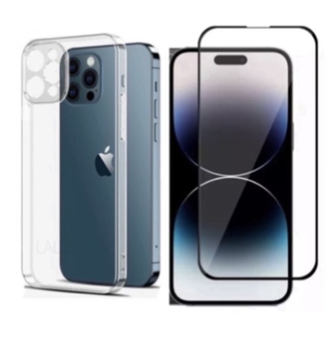 Iphone 14/15/16/17 PRO MAX PLUS Husa Premium Camera + Folie Sticla 9D