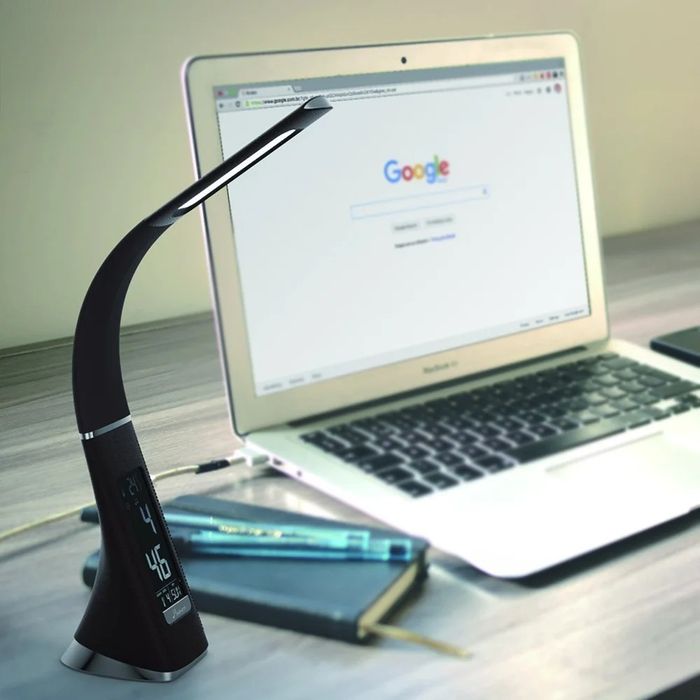 Светодиодный офисный Настольный светильник с сенсорным кожаным затемне