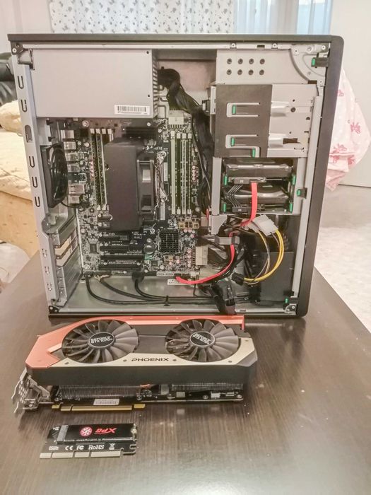 Компютър HP Z440 XeonЕ5-1660v3 DDR4-32GB NVMe-512 Гейм-GTX 1070ti/8GB