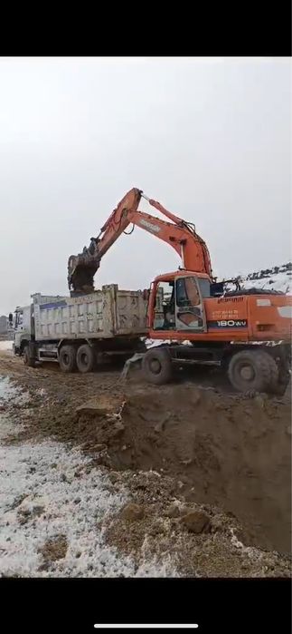 Услуги колесный экскаватор ковш 1куб