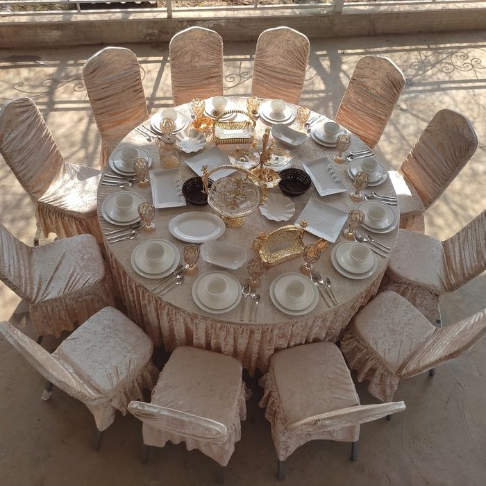 Стол стулья ПОСУДА Оформление Шаңырақ Арка Гүлдер.Орындық.Стол.Стуль