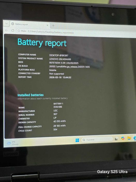 11.6" Lenovo ThinkPad Yoga 11e Тъчскрийн | Celeron N4100 / 4GB / 128GB