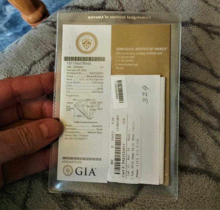 Диамант!Високо качество!Carat 0.30.GIA