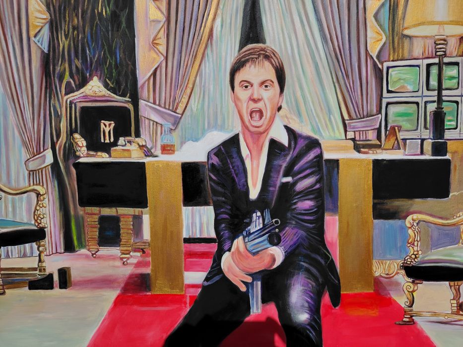 Картина На Сцена От Филма Белязанияа