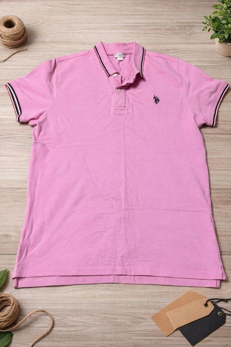 Розова мъжка тениска U.S. Polo