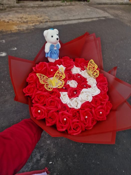 Buchet trandafiri de săpun