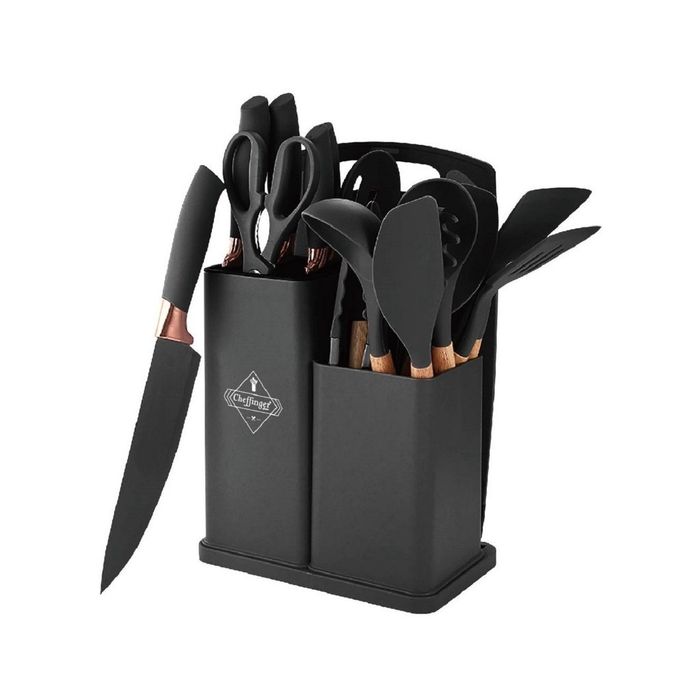 Кухненски комплект от 19 части Cheffinger KSUT01 - ножове, силиконови