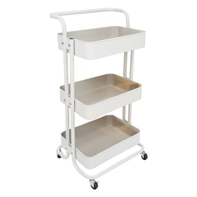 Сервизна количка на 3 етажа в 2 цвята