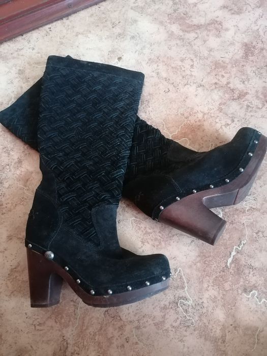 Сапоги из натуральной замши