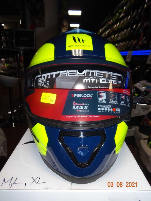 Каска MT Thunder 3 SV Ray пистов мото мотор тъмни очила ПРОМО!