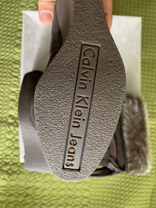 Cizme piele maro Calvin Klein