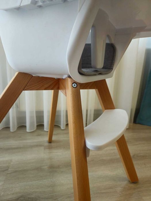 Scaun pentru copii, de masa 2 in 1 Kinderkraft Tixi, Gri