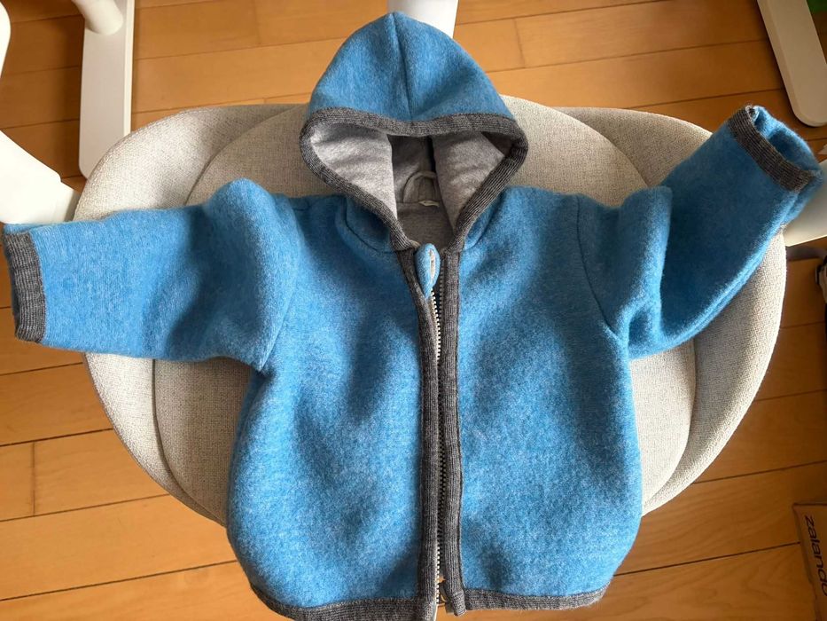 Hainuta din lana fiarta Iobio 8-12 luni/ 74-80 cm,cu mansete integrate