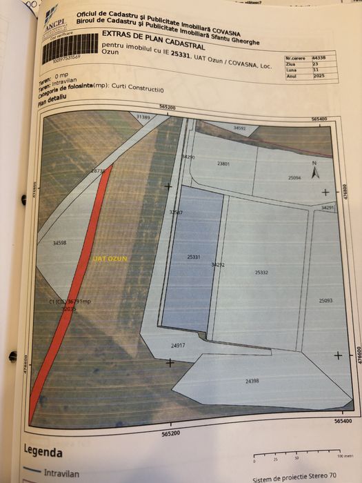 Teren intravilan industrial  la Ozun