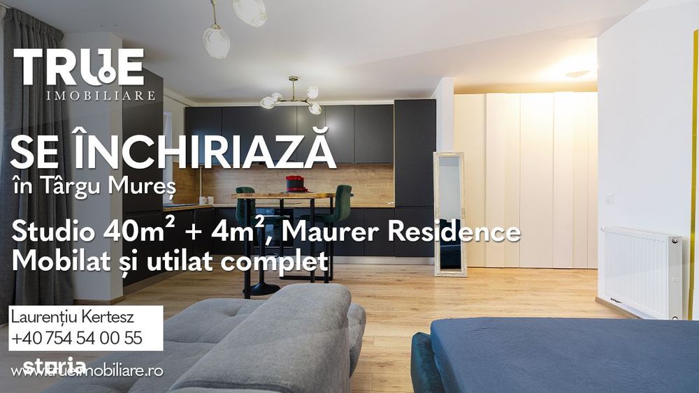 Studio de închiriat, bloc nou, Maurer Residence!