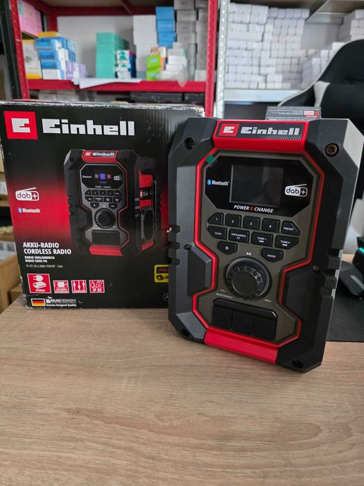 Einhell TE-CR 18 Li DAB+/FM/BT PXC - Radio fara acumulatori si incarcator, 18 V, - Ah
