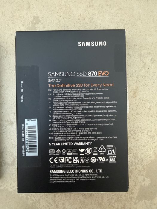 Hard SSD  500 GB - Samsung 870 evo