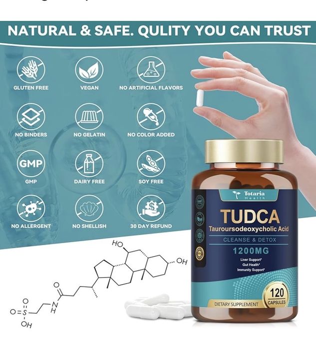 Tudca,120 kapsula,1200 mcg,Totaria firmasidan yuqori sifatli тудка