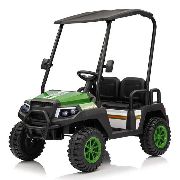 UTV electric pentru 4 copii, Kinderauto Golf-Kart 4x55W 12V cu roti moi, verde