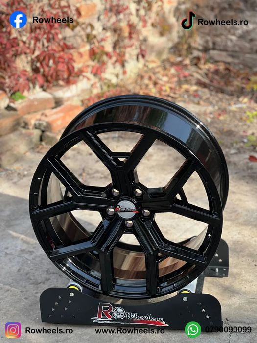 Jante Range 22 R22 Full BLACK Si Polish Model Sport cu anvelope vara / iarna 275-40-22 Land rover Vogue Land Rover sport cu anvelope vara / iarna 275-40-22